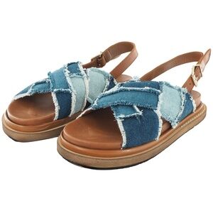 Aloha Patchwork Denim Sandals
